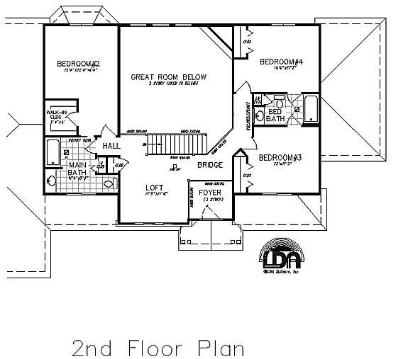 9 ft. ceilings on 1st floor. 2 story foyer and great room with bridge above. Corner fireplace. Loft overlooks foyer and great room. Vaulted 1st floor parlor/den with French doors. 1st floor master suite with vaulted/box ceiling. Dining room tray ceiling. Large dinette/kitchen with desk. Covered 'barrel' ceiling porch. 3-car side entry garage with storage.