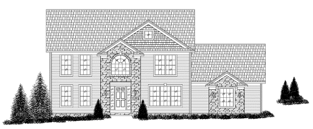 2 story foyer and great room. 9' ceilings on first floor. 1st floor office/den, formal dining, and guest bedroom. 2nd floor large master bedroom suite with glamour bath, and large walk-in closet. 1st floor laundry & mud room with opt. built-ins. Large open kitchen, dinette and great room. 2-car garage, optional 3-car garage.
